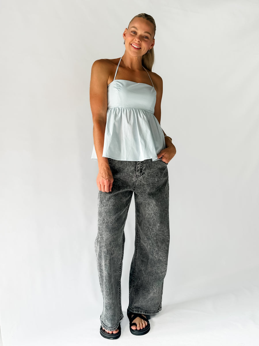 IRIS TOP - PALE BLUE