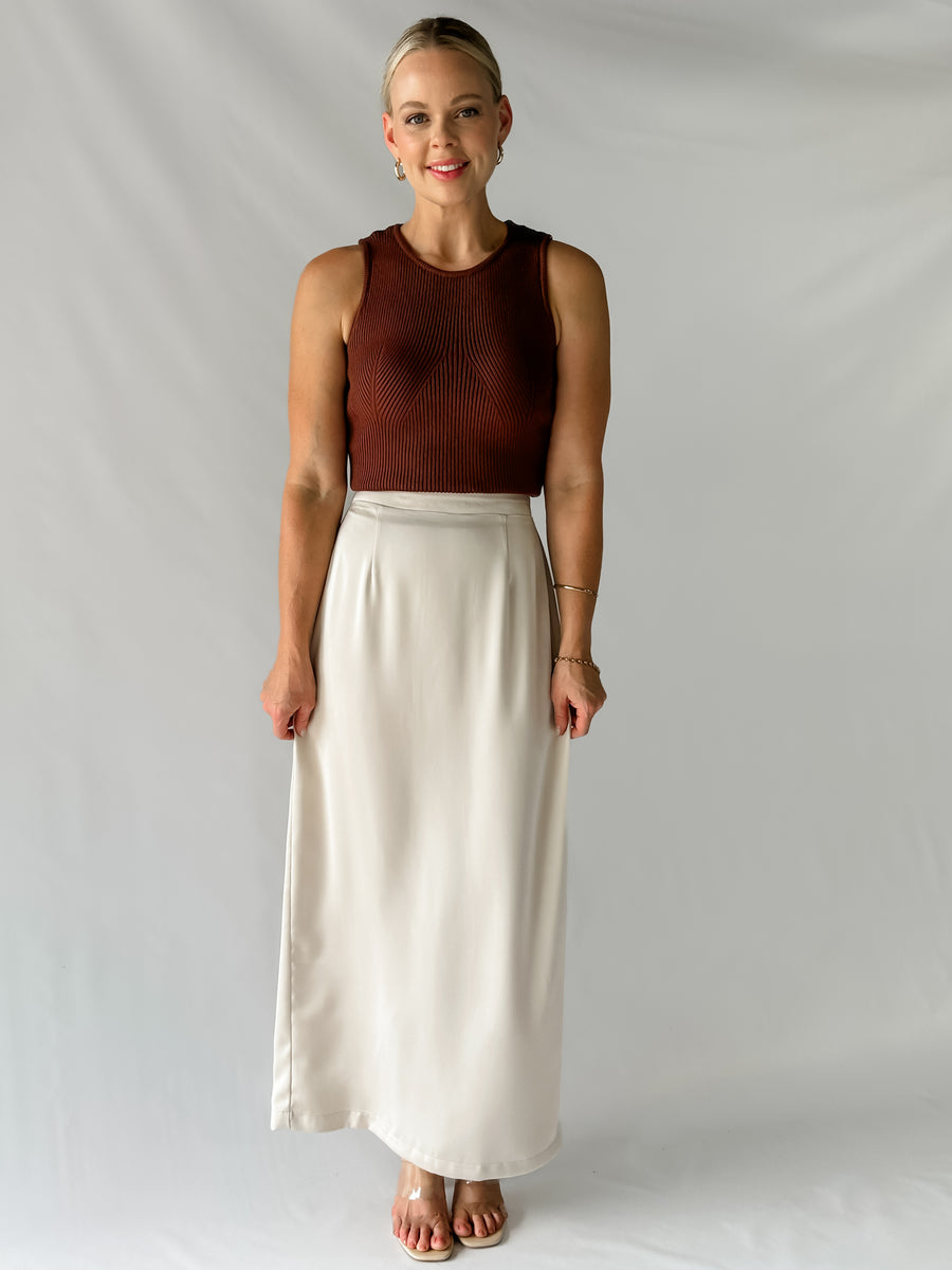 PIPER SLIP SKIRT - CHAMPAGNE