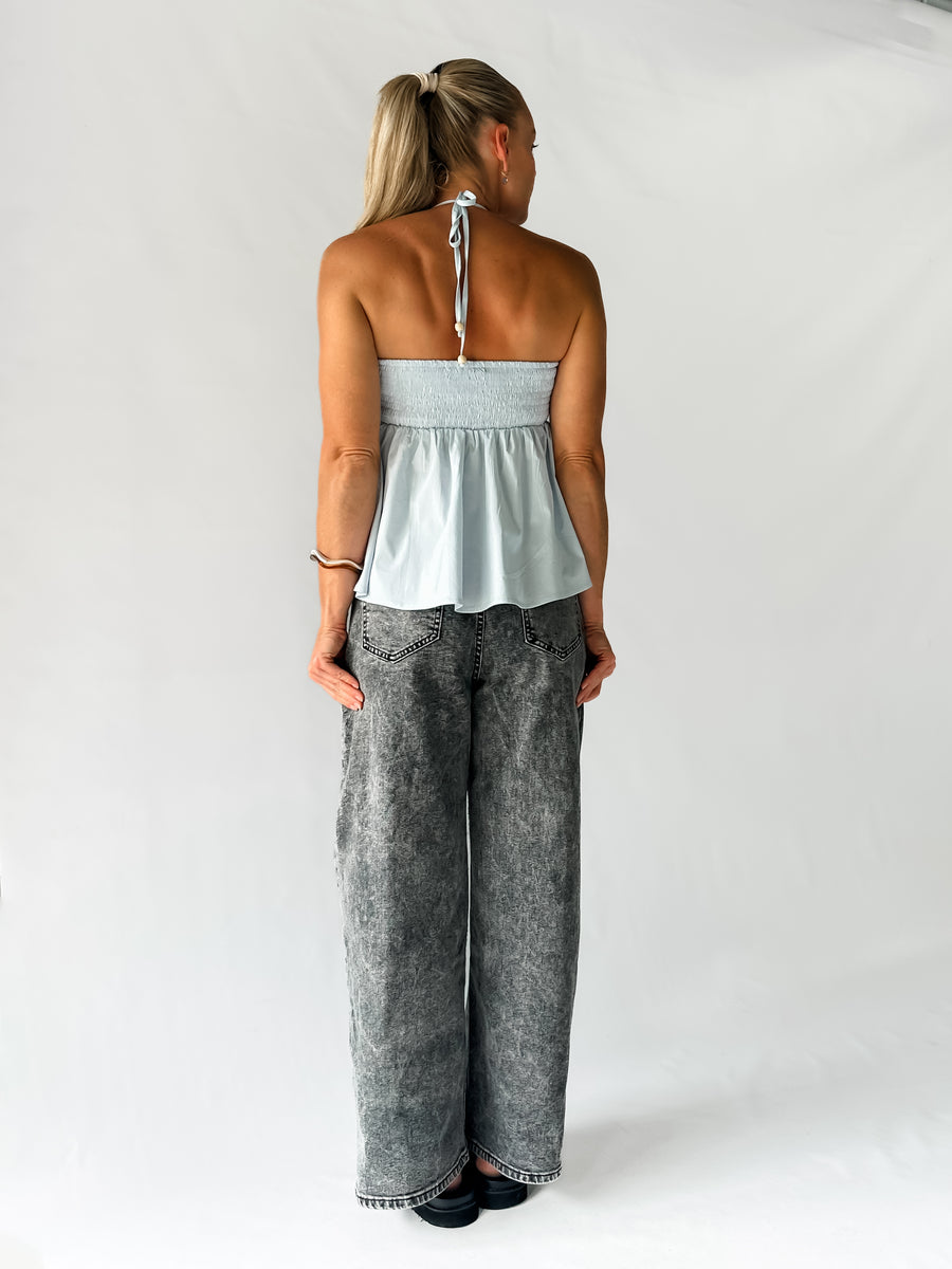 IRIS TOP - PALE BLUE