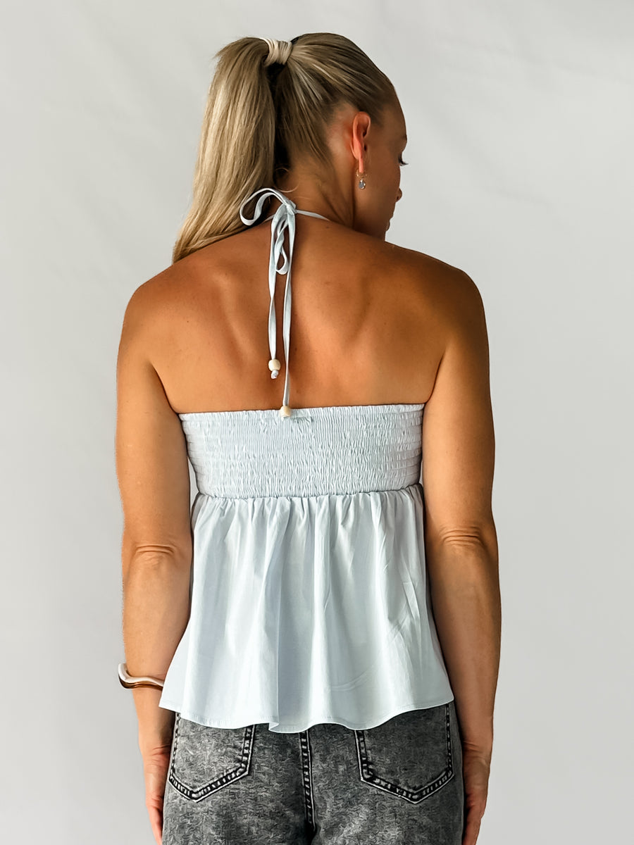 IRIS TOP - PALE BLUE
