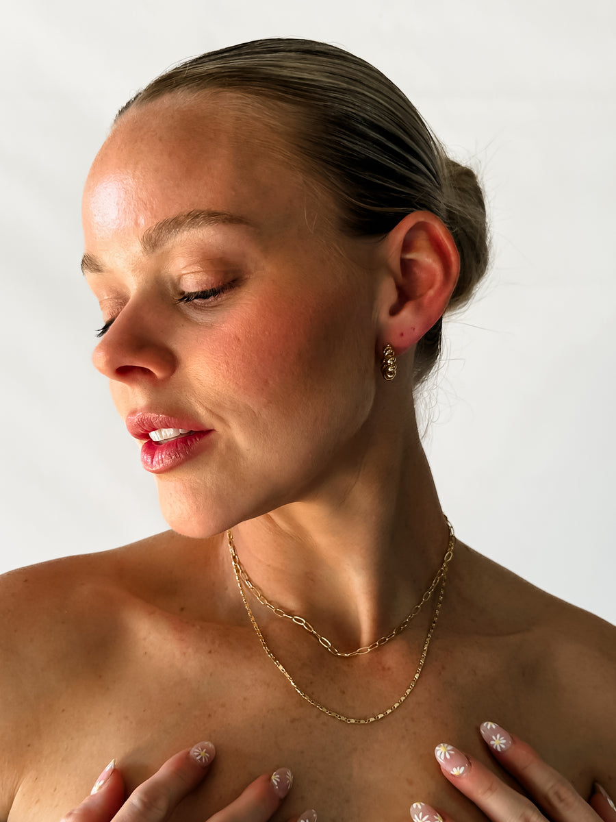 FINE LAYERED NECKLACE SET - GOLD