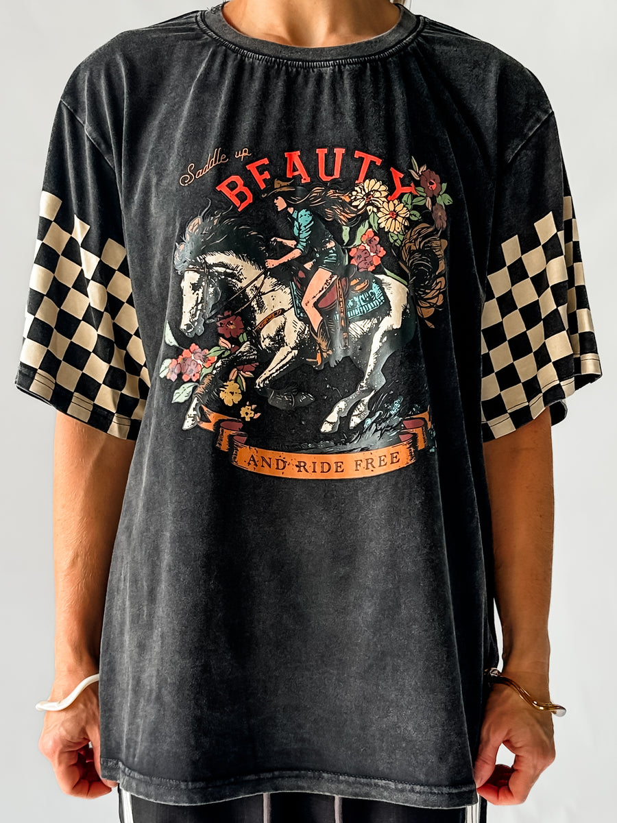 SADDLE UP BEAUTY TEE