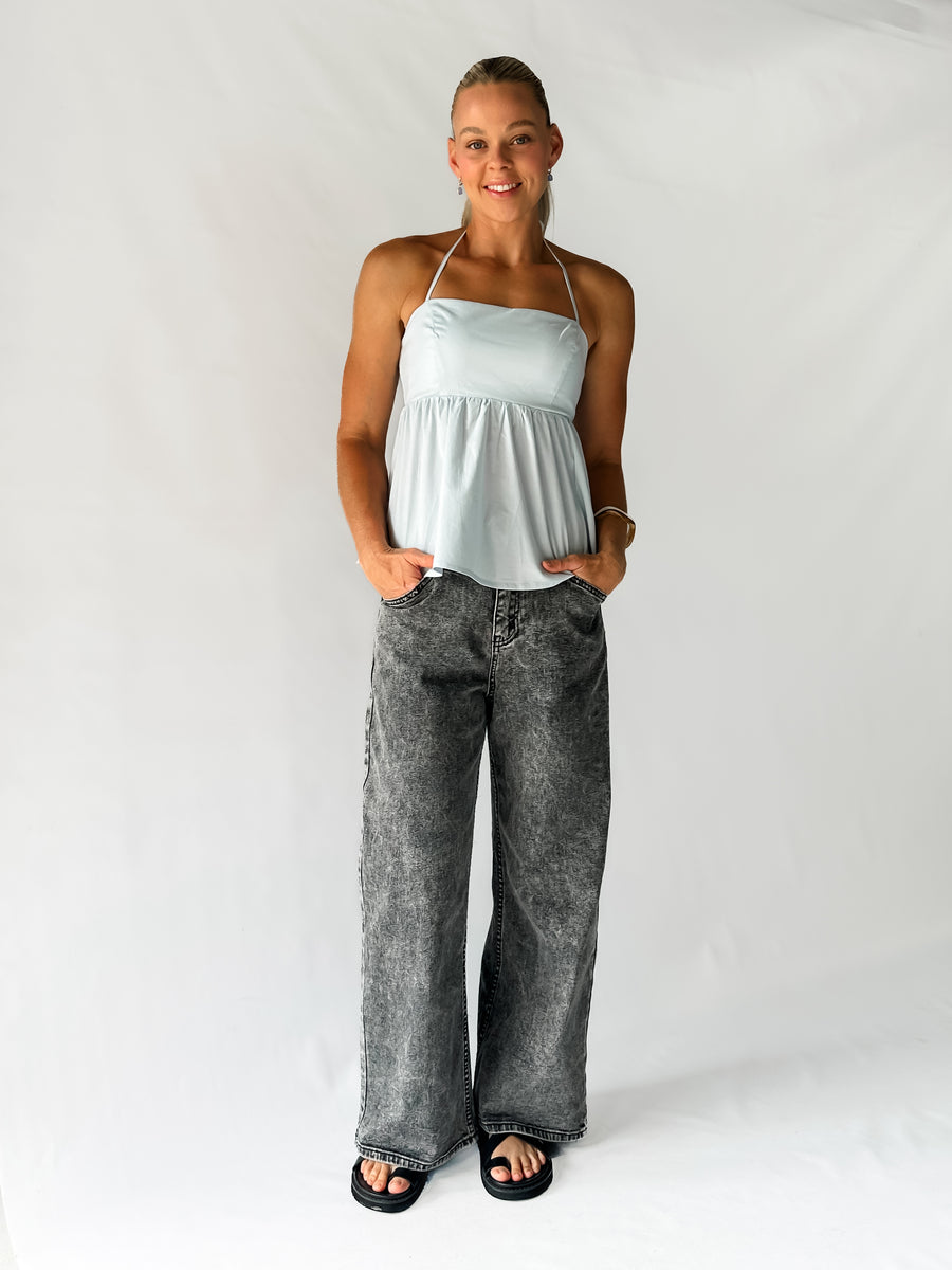 IRIS TOP - PALE BLUE
