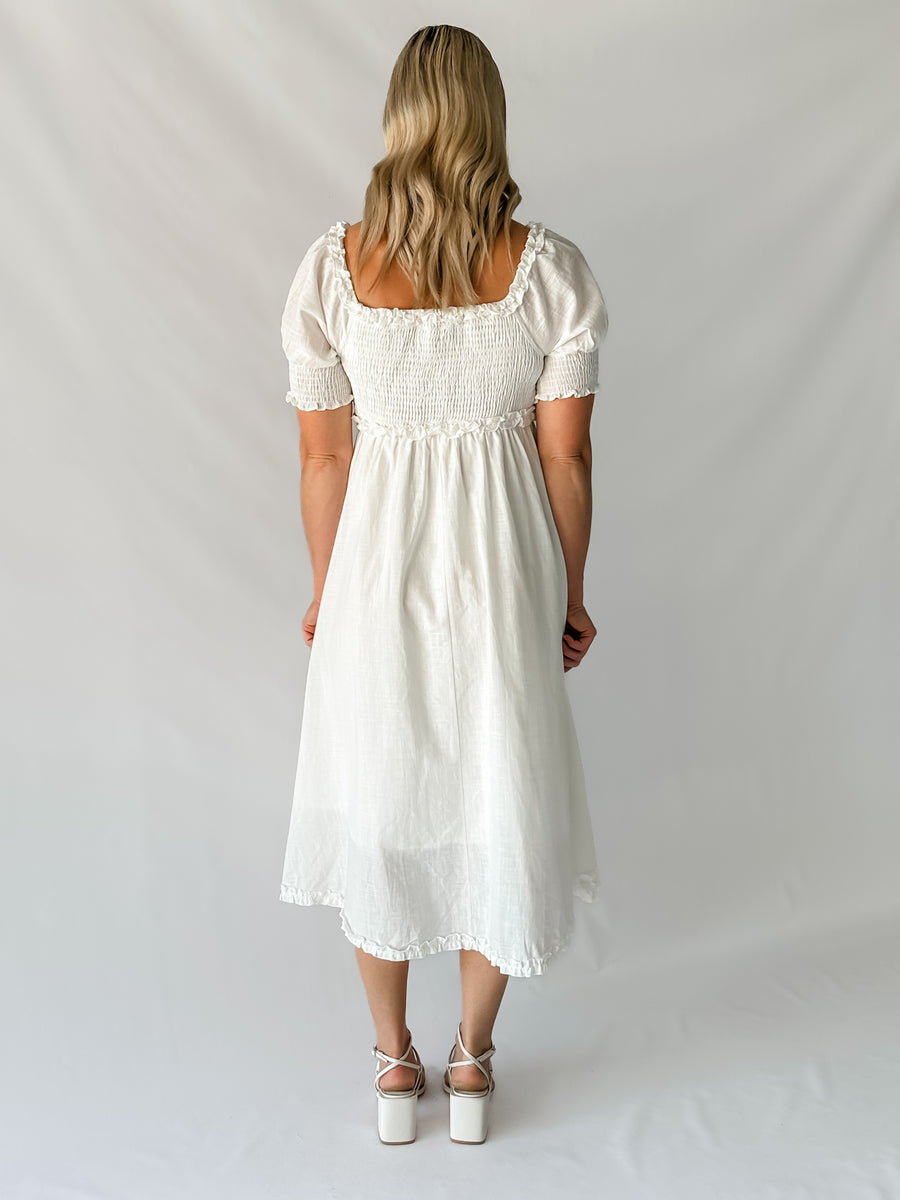 ELODIE DRESS - WHITE