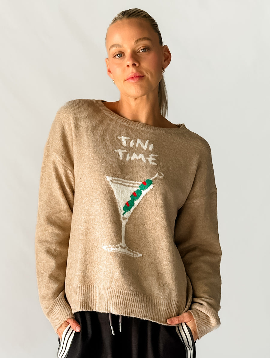TINI TIME PULLOVER - BEIGE