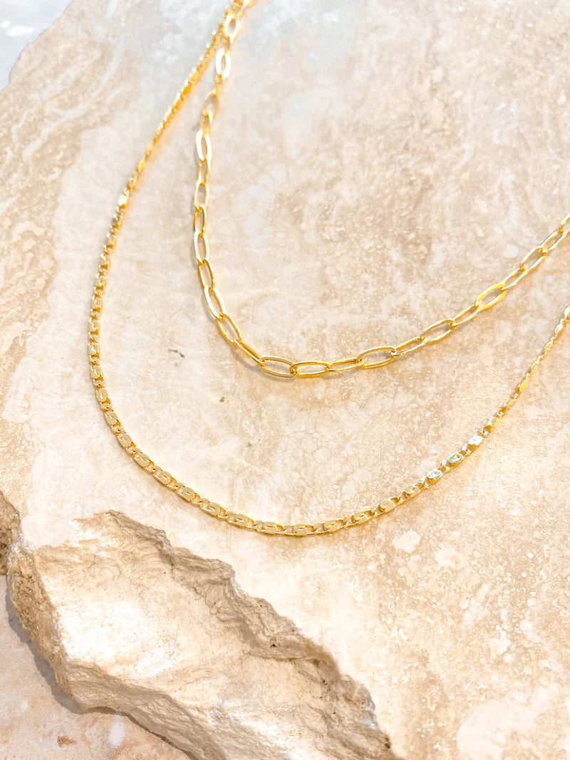 FINE LAYERED NECKLACE SET - GOLD