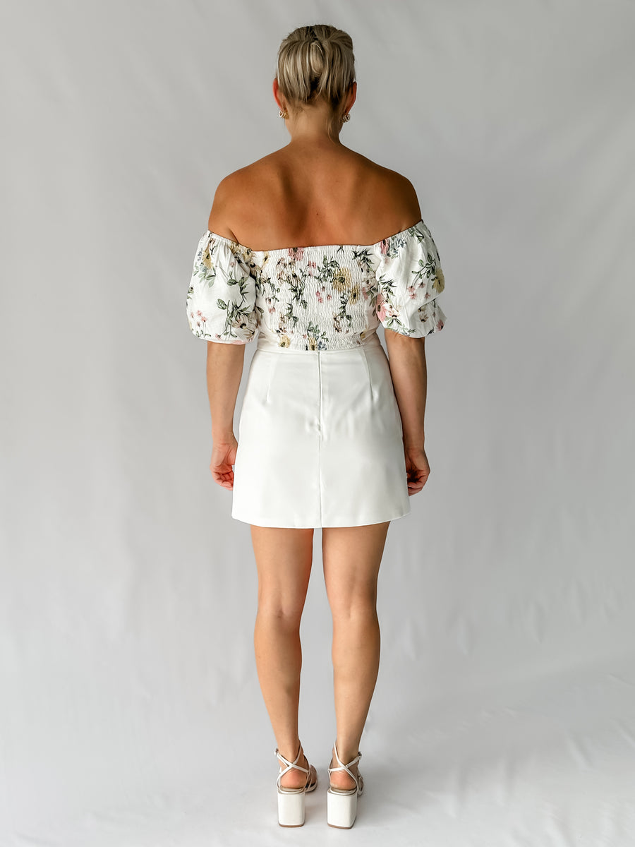 GRACE TOP - WHITE FLORAL