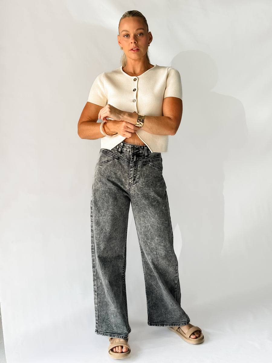 HUNTER KNITTED TOP - CREAM