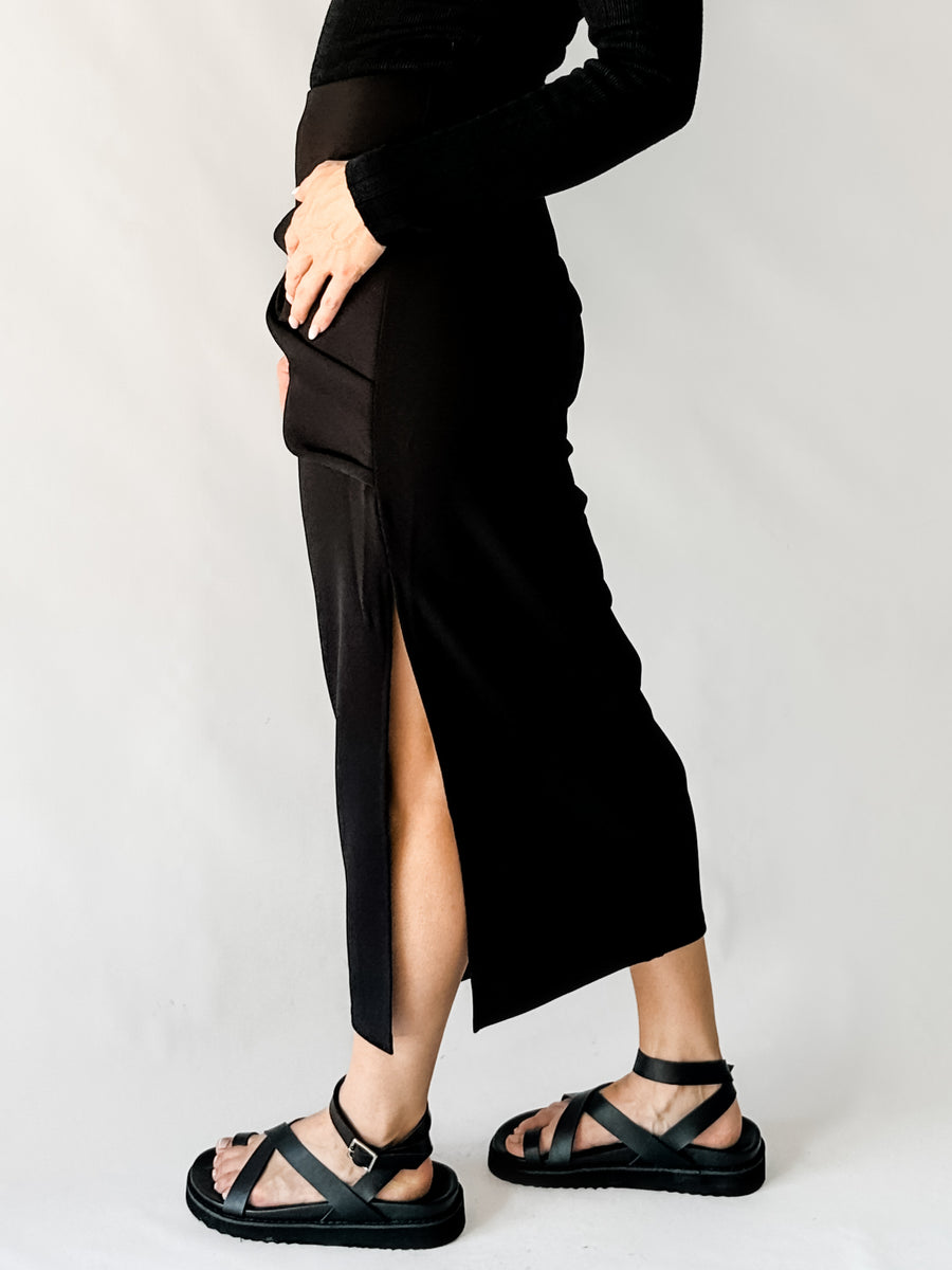 DIANA MIDI SKIRT - BLACK