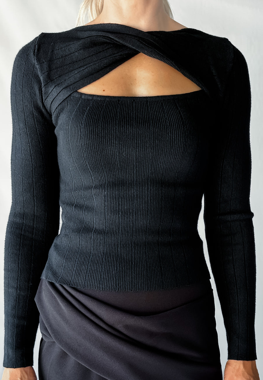 NICKI KNIT - BLACK