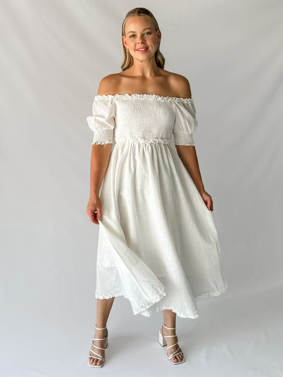 ELODIE DRESS - WHITE