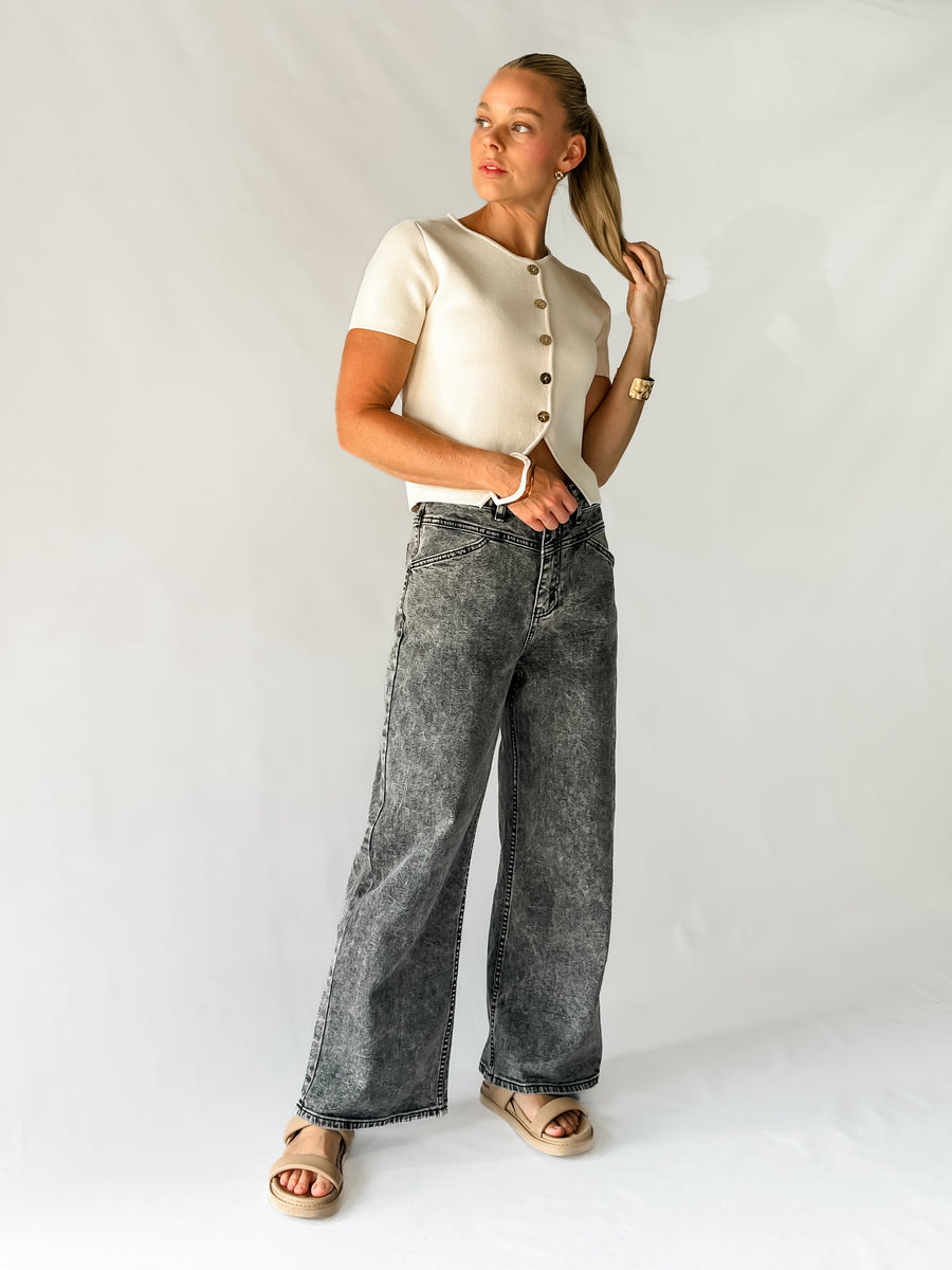 ADELAIDE JEANS - BLACK WASH