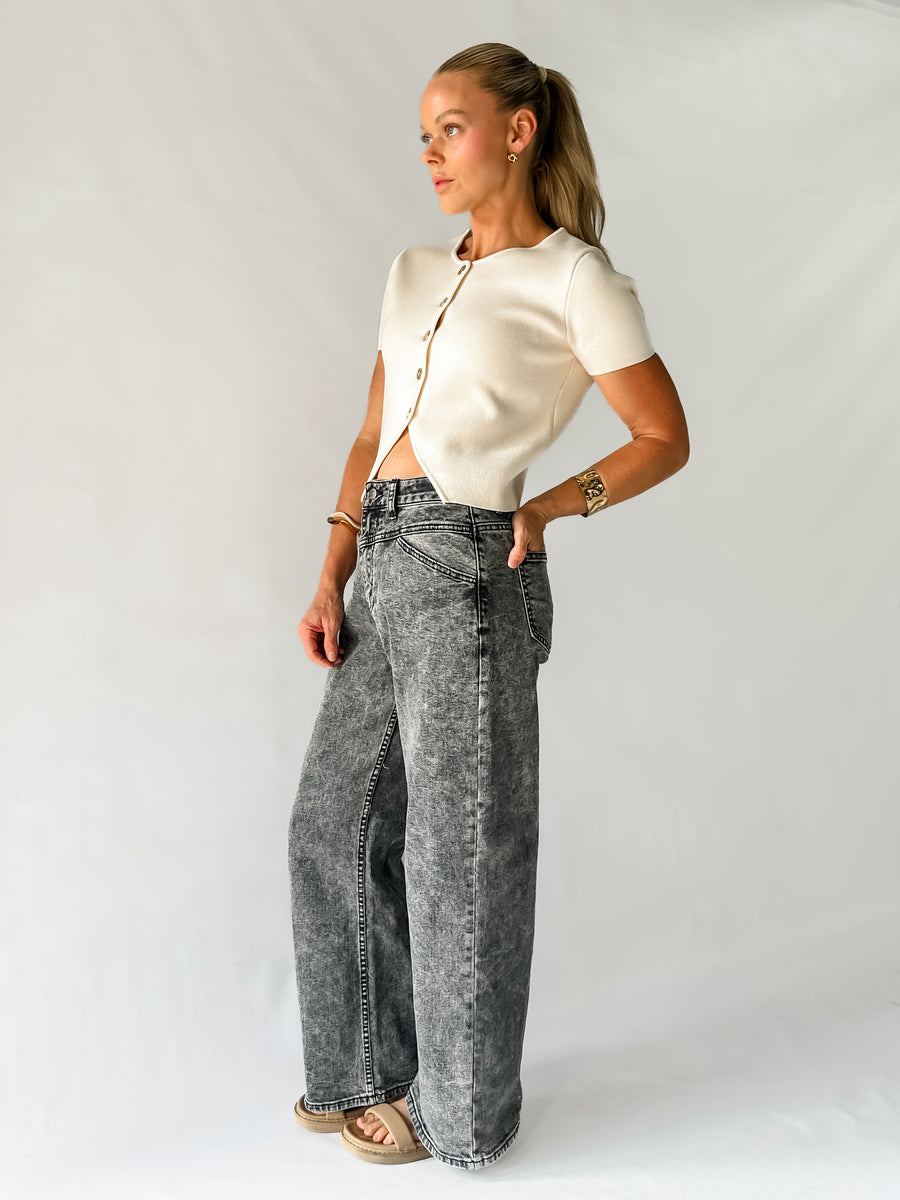 HUNTER KNITTED TOP - CREAM