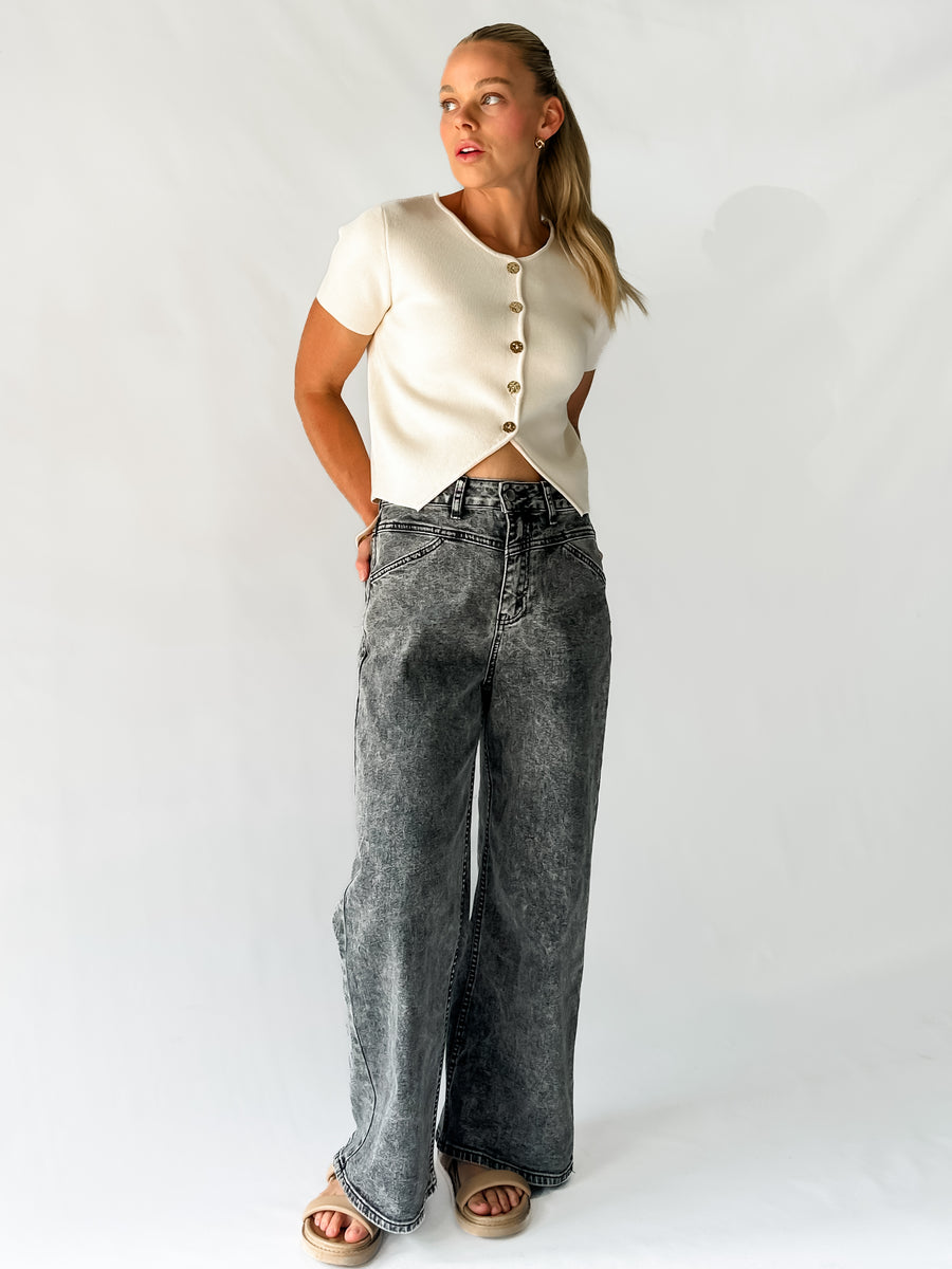 HUNTER KNITTED TOP - CREAM