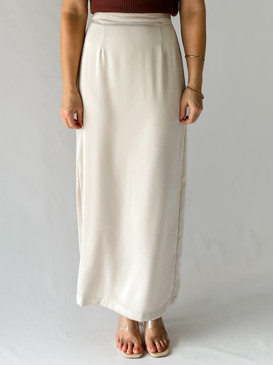 PIPER SLIP SKIRT - CHAMPAGNE