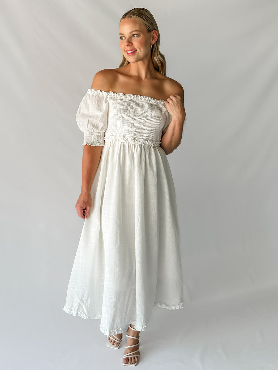 ELODIE DRESS - WHITE