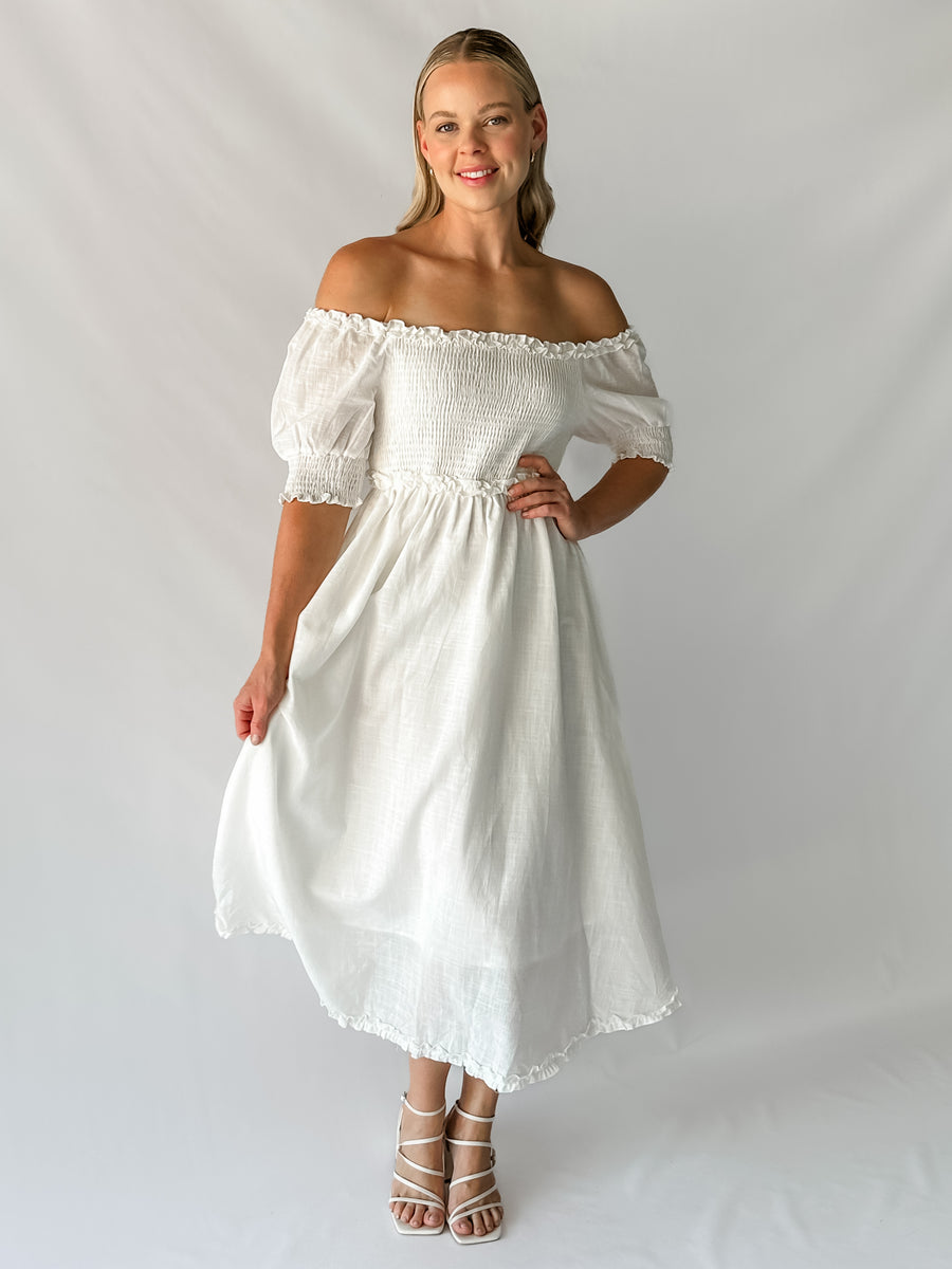 ELODIE DRESS - WHITE