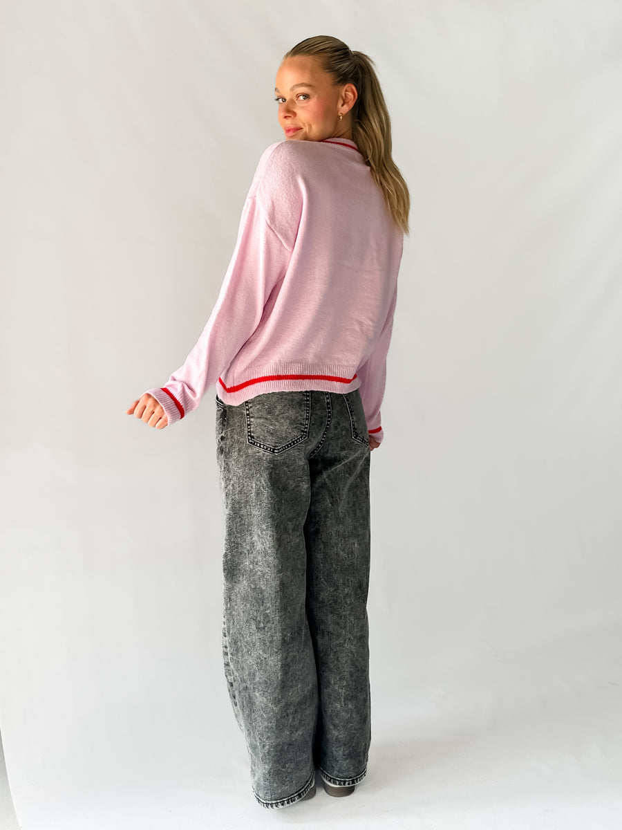 CIN CIN PULLOVER - PINK/RED