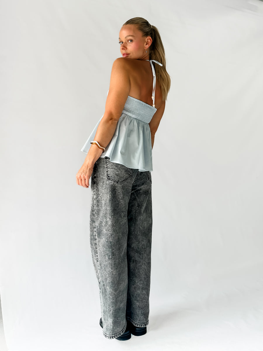 IRIS TOP - PALE BLUE