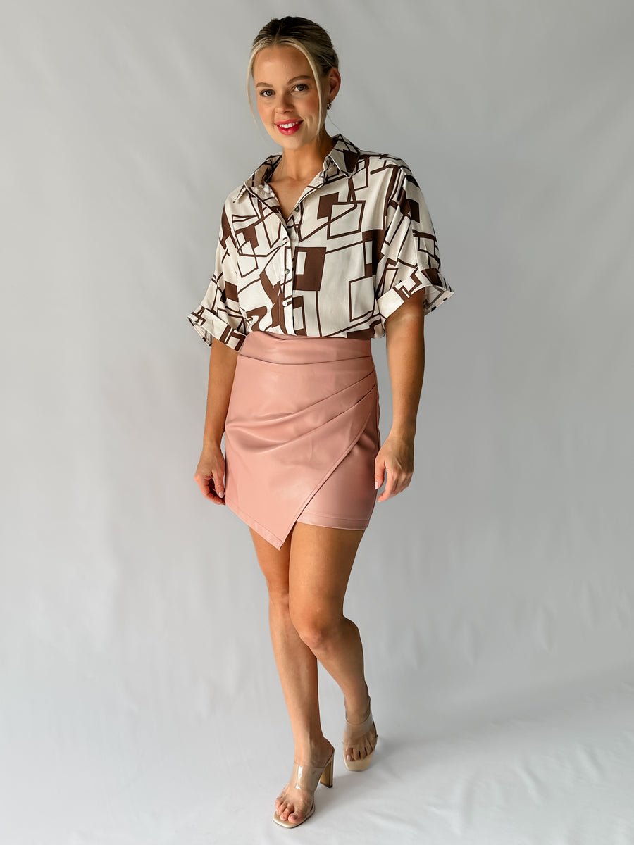SLATE SHIRT - CHOCOLATE & BEIGE