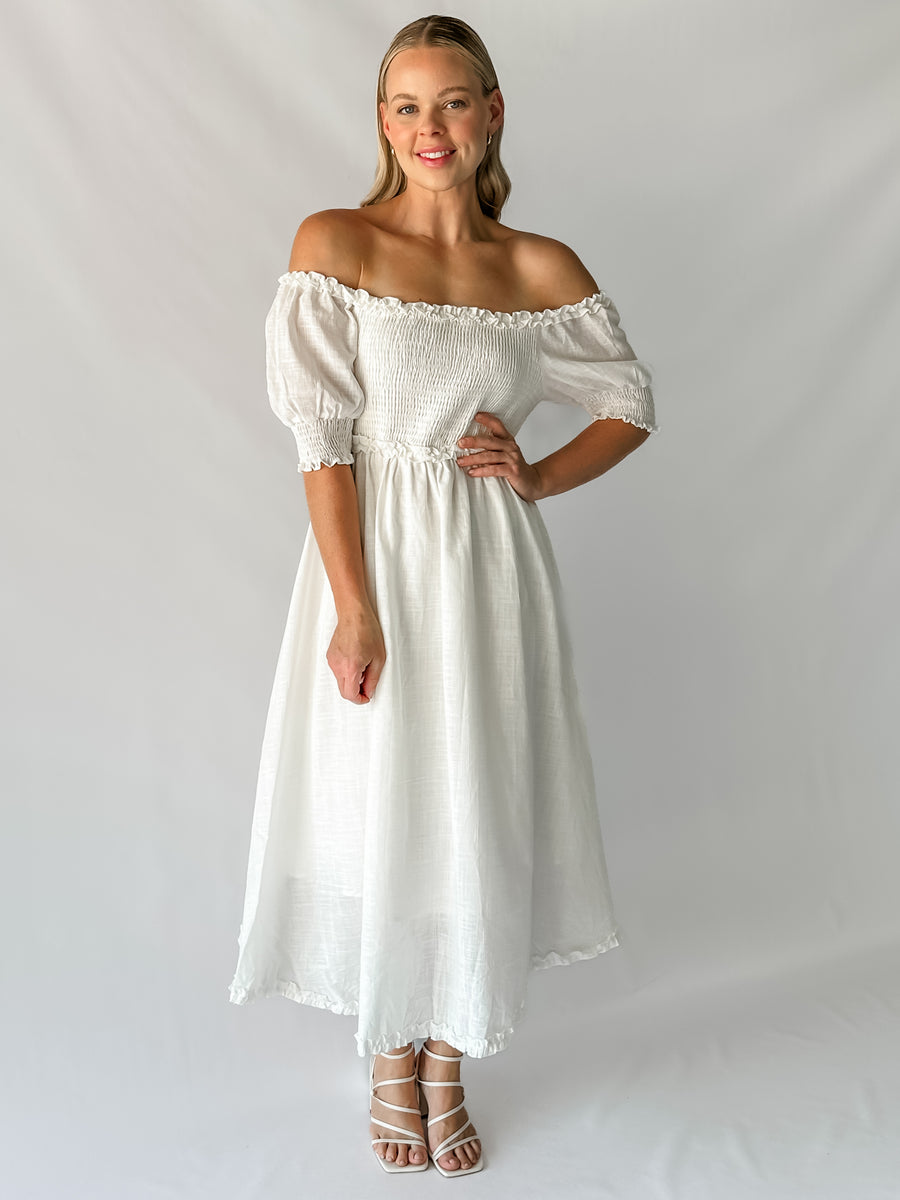 ELODIE DRESS - WHITE