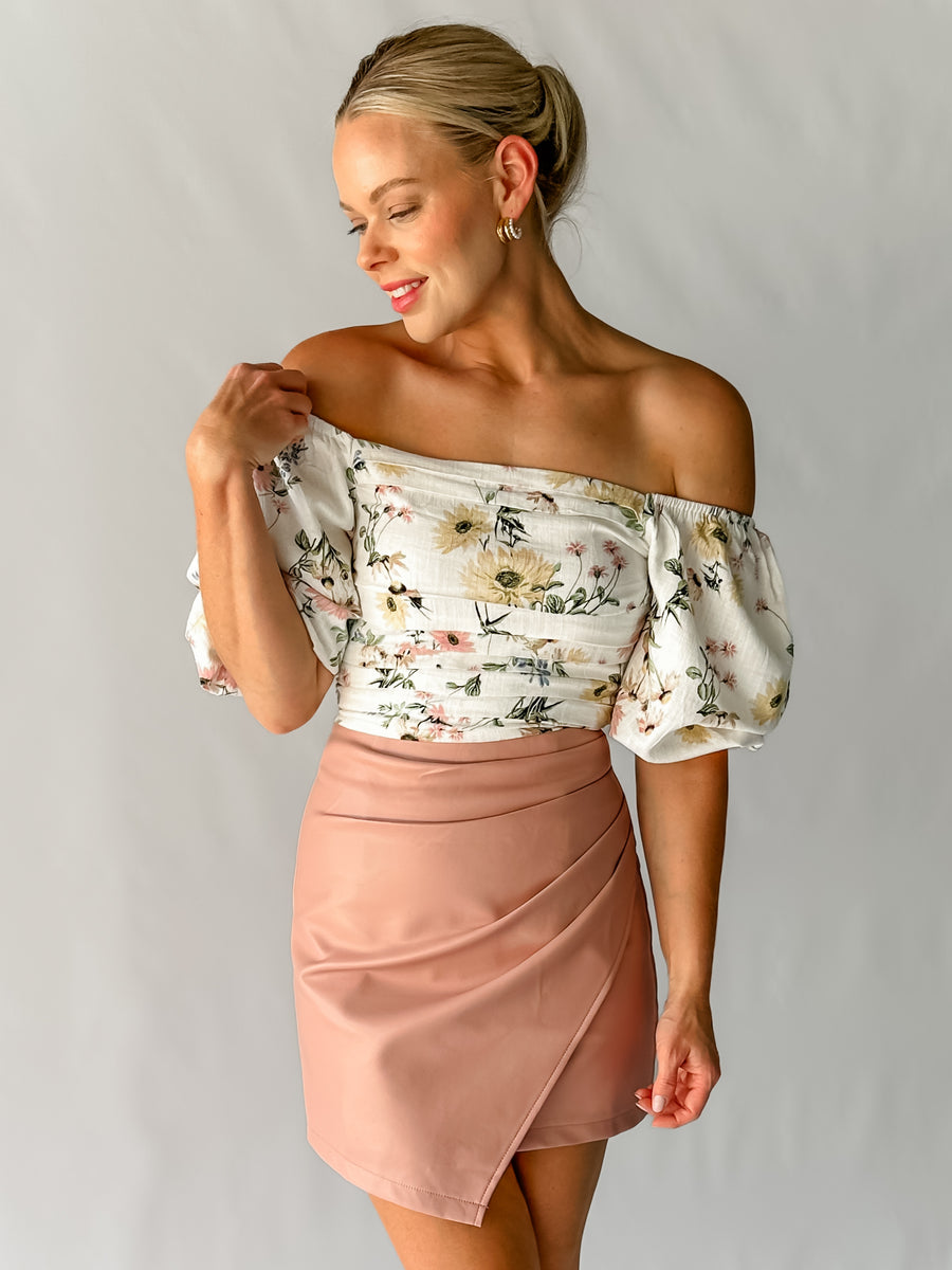 GRACE TOP - WHITE FLORAL