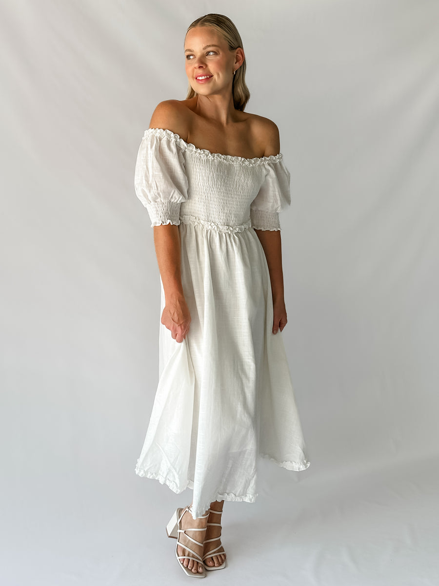 ELODIE DRESS - WHITE