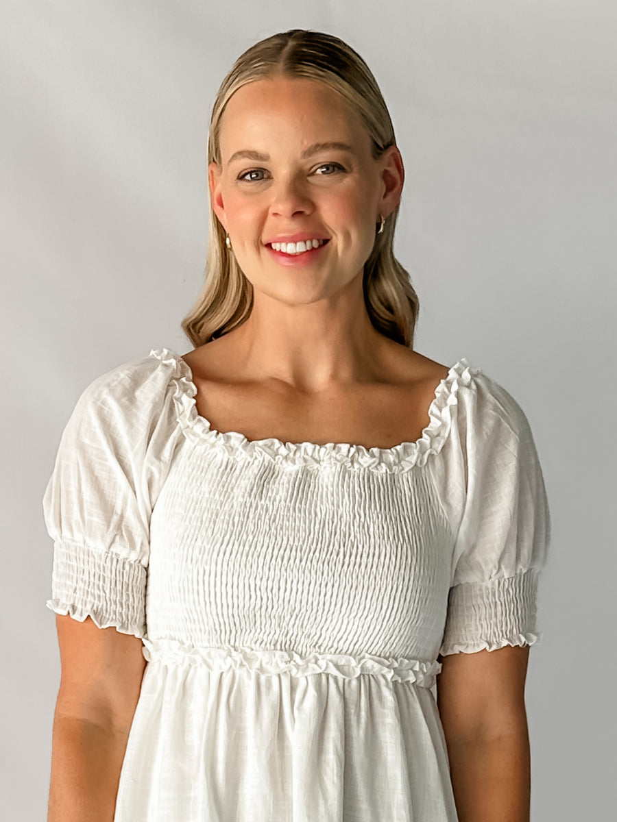 ELODIE DRESS - WHITE