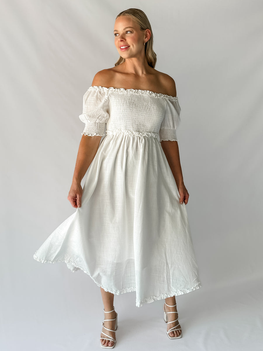 ELODIE DRESS - WHITE