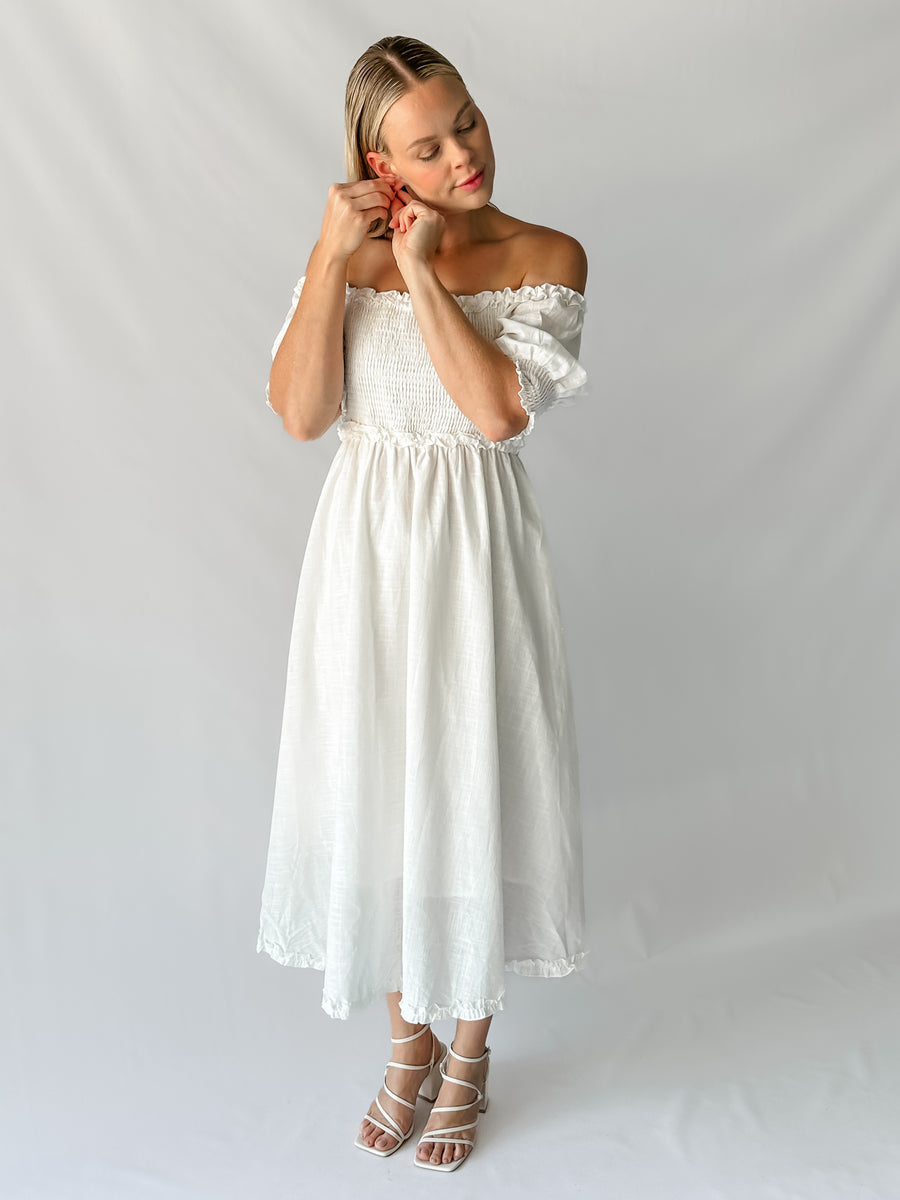 ELODIE DRESS - WHITE