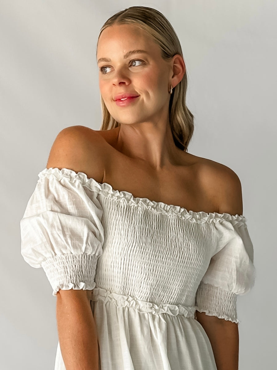 ELODIE DRESS - WHITE