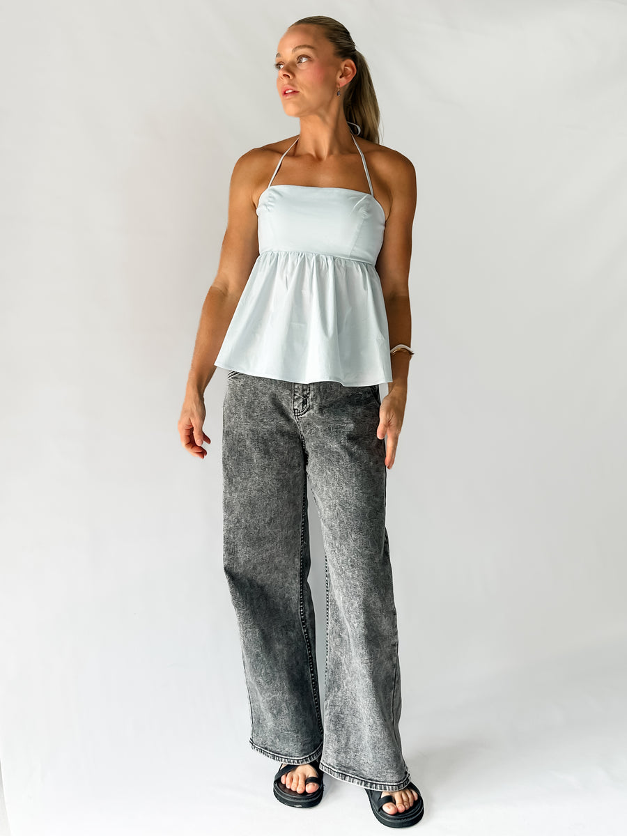 IRIS TOP - PALE BLUE