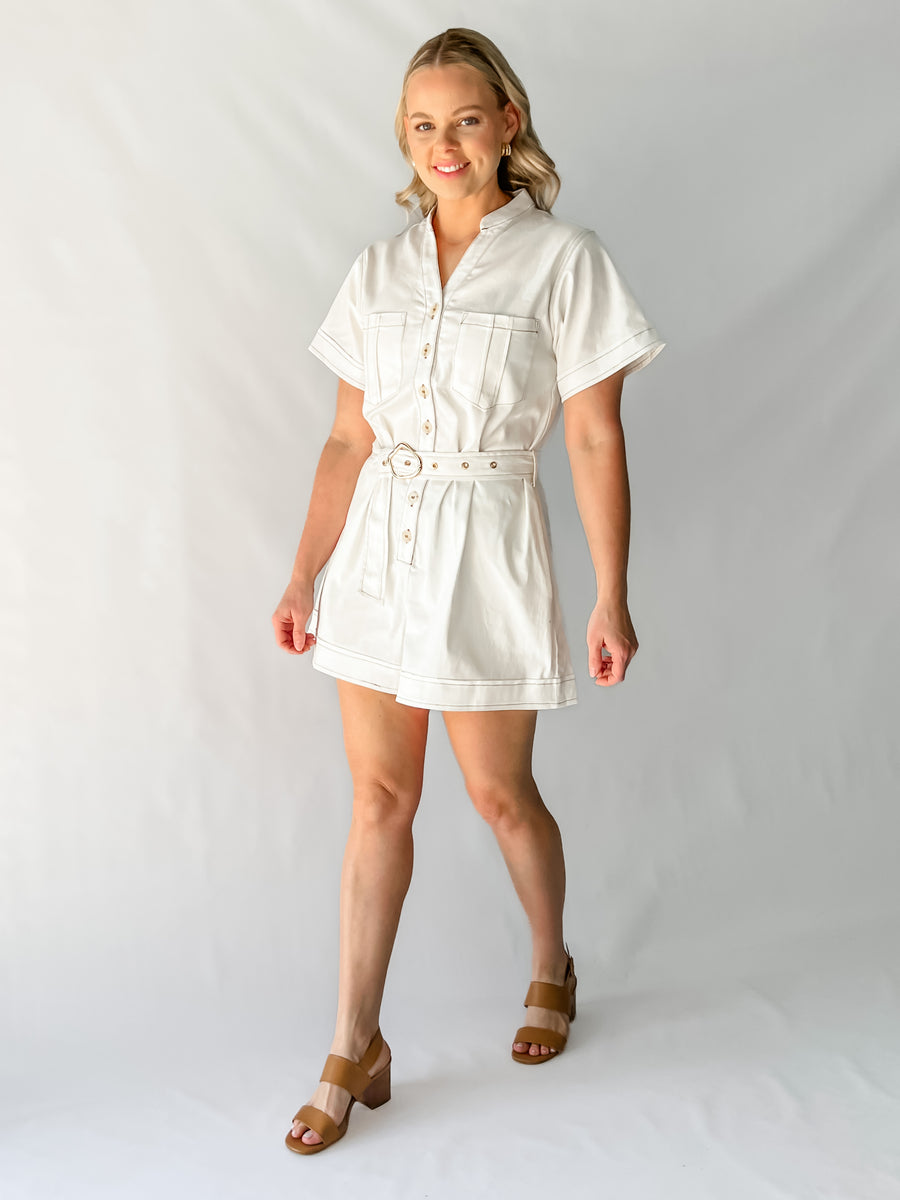 SOPHIA PLAYSUIT - WHITE