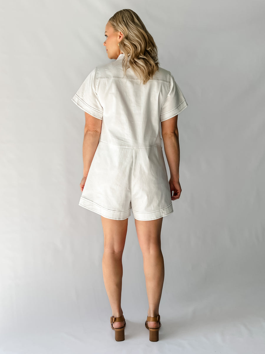 SOPHIA PLAYSUIT - WHITE