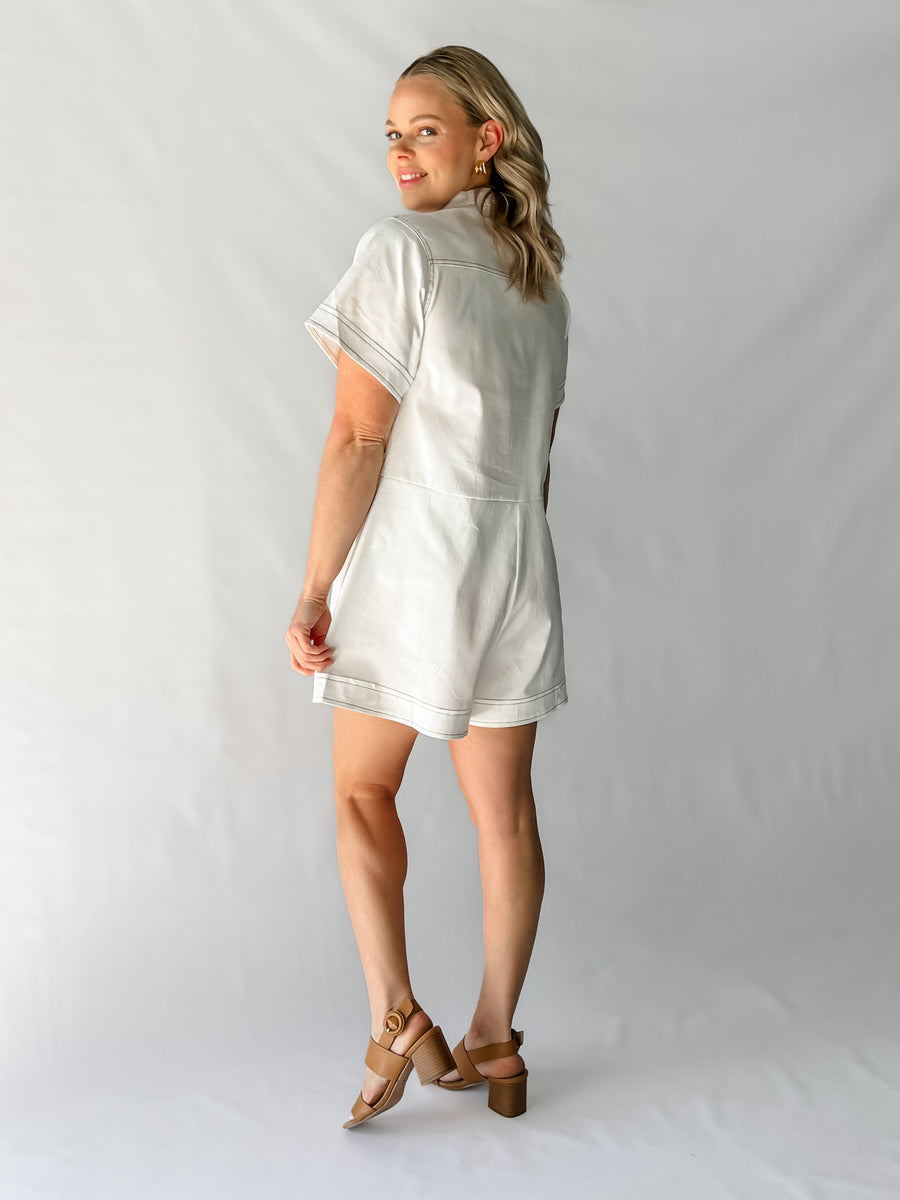 SOPHIA PLAYSUIT - WHITE