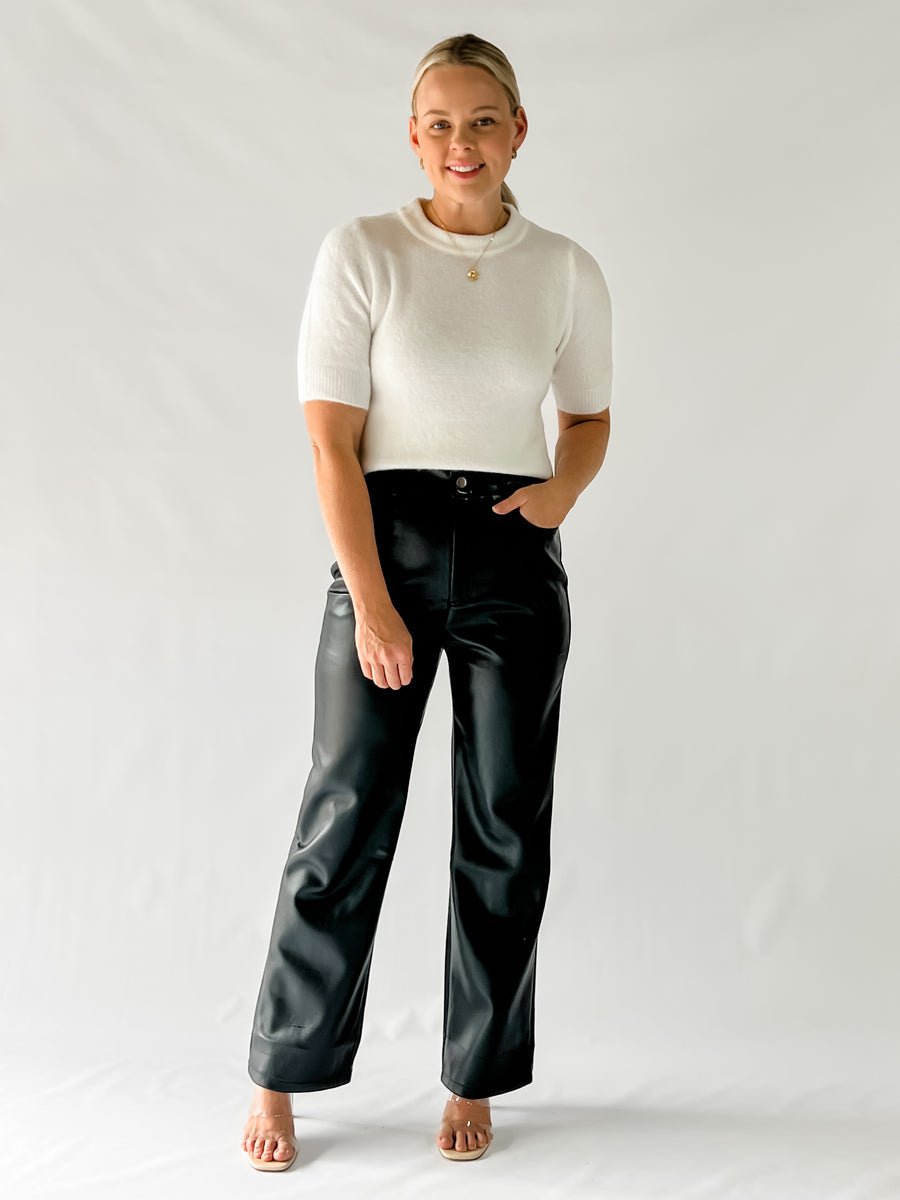 YASMIN KNITTED TEE - WINTER WHITE