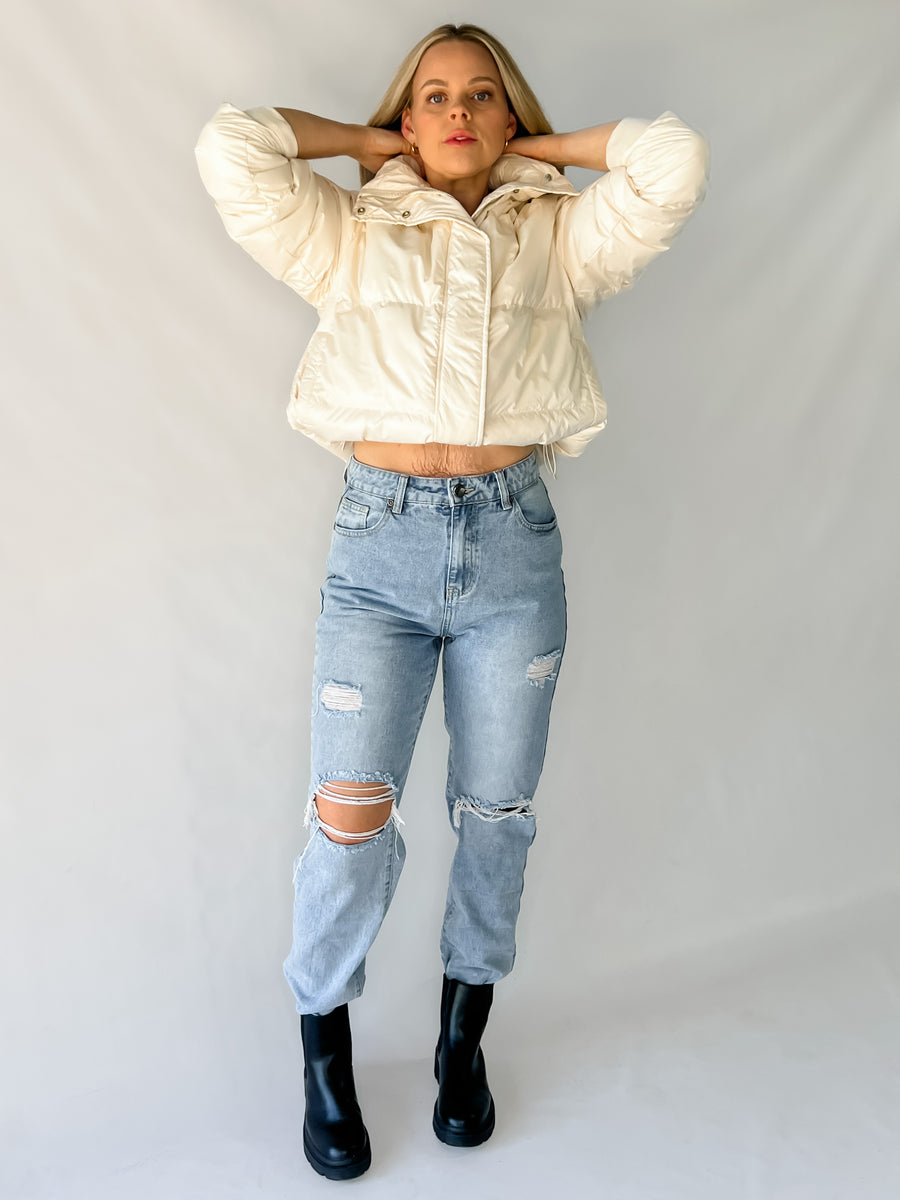 JENNY PUFFER JACKET - CREAM