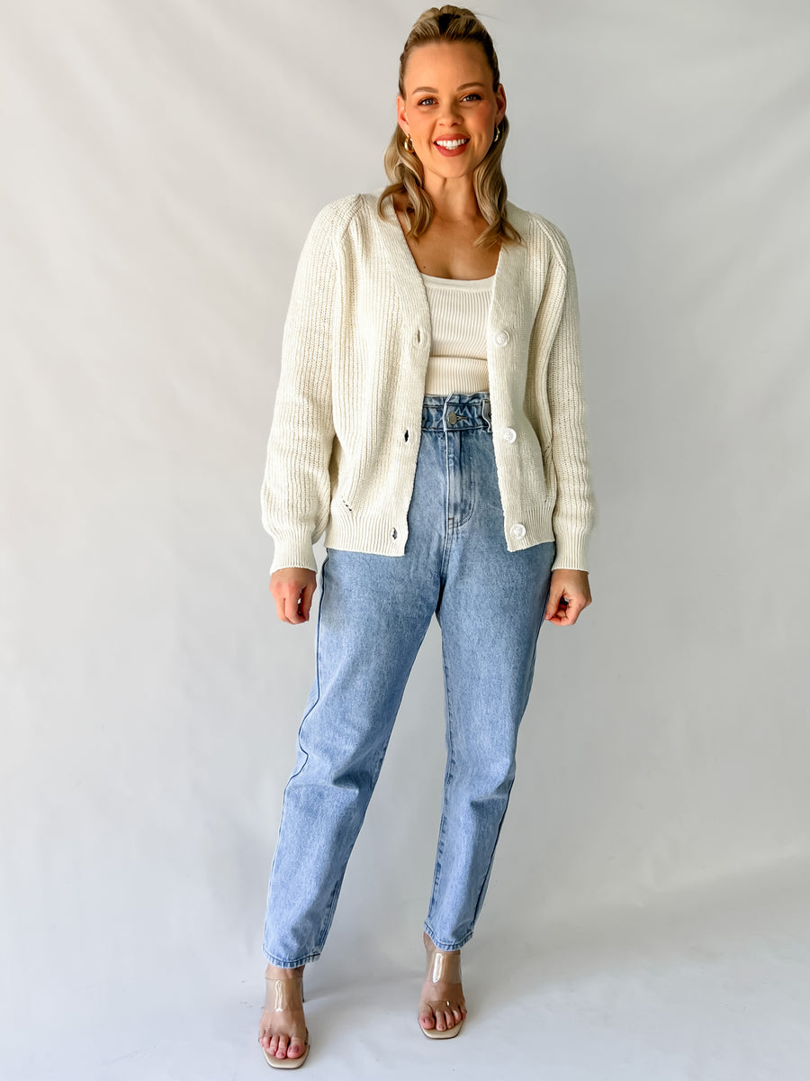 COLBIE CARDIGAN - IVORY