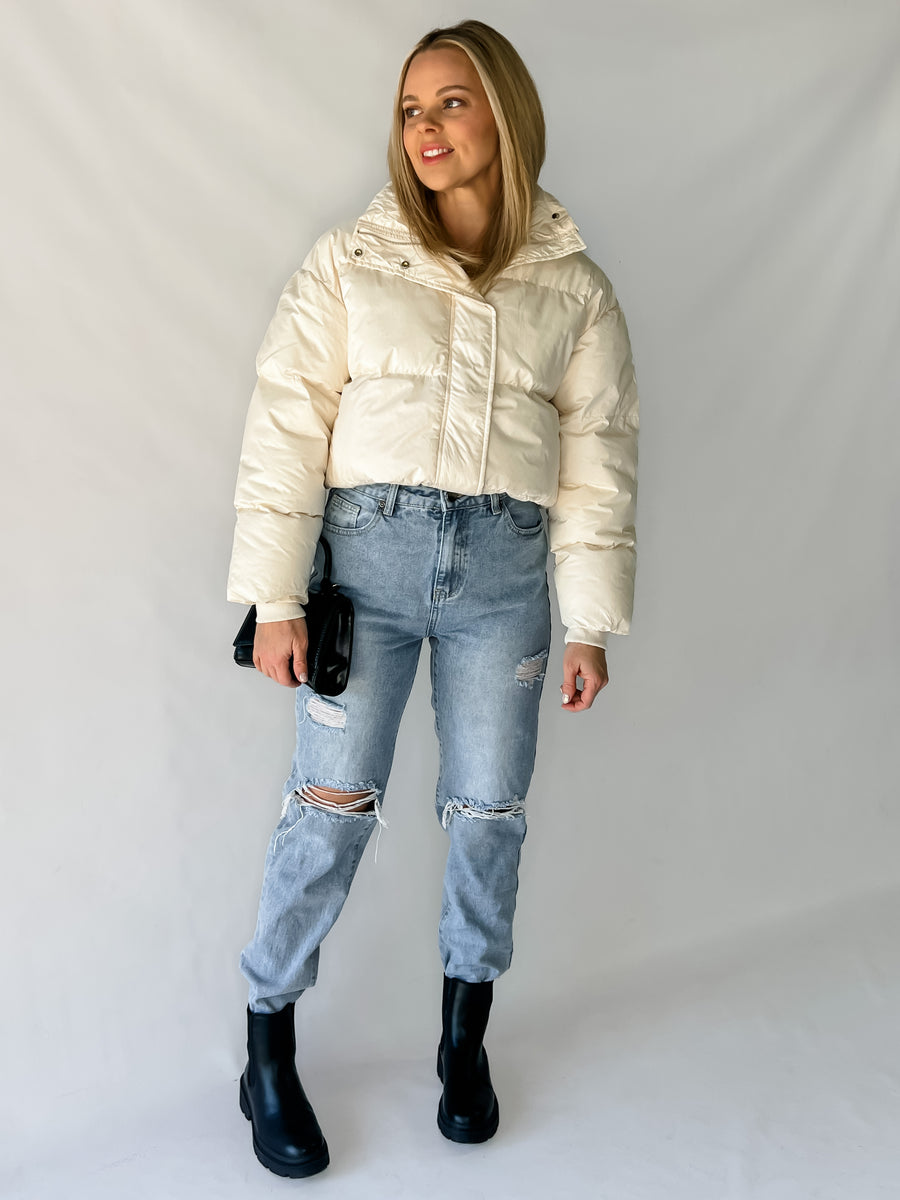 JENNY PUFFER JACKET - CREAM