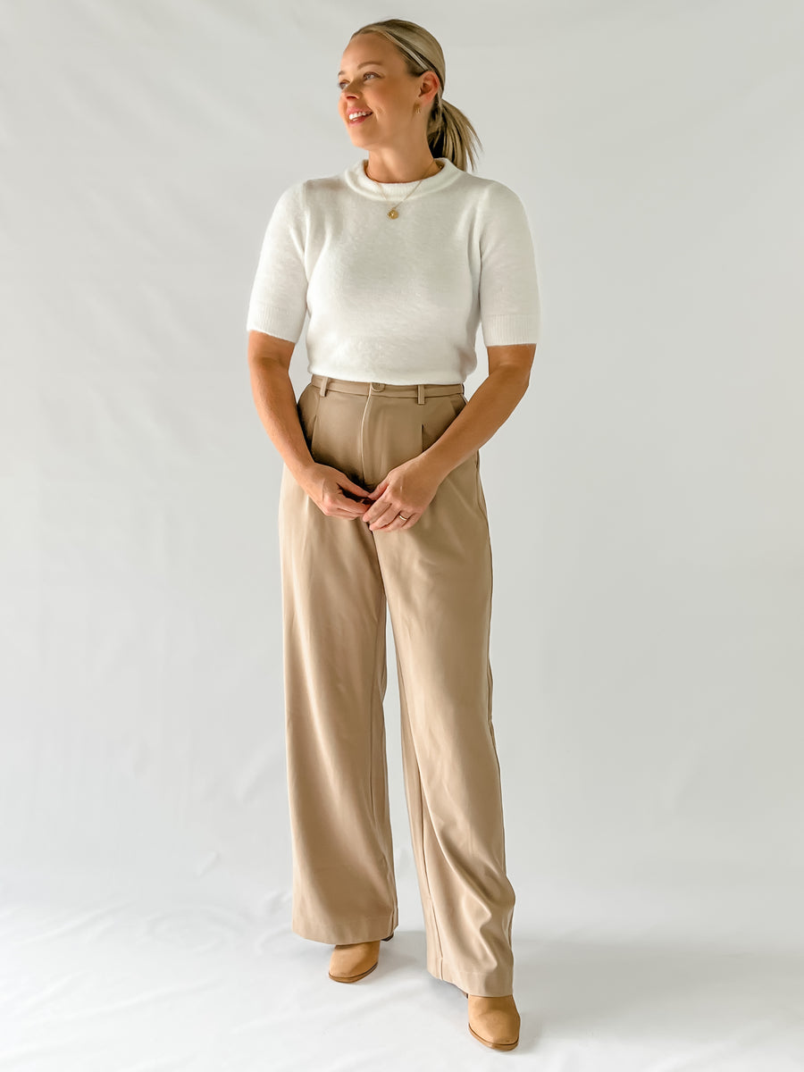 YASMIN KNITTED TEE - WINTER WHITE