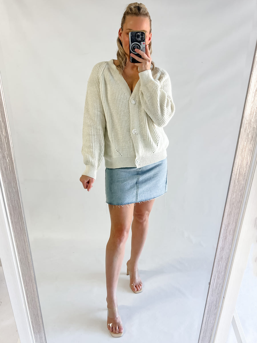 COLBIE CARDIGAN - IVORY