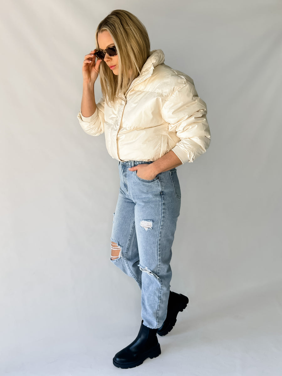 JENNY PUFFER JACKET - CREAM