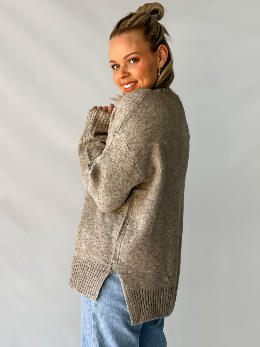 EZRA SWEATER - MOCHA