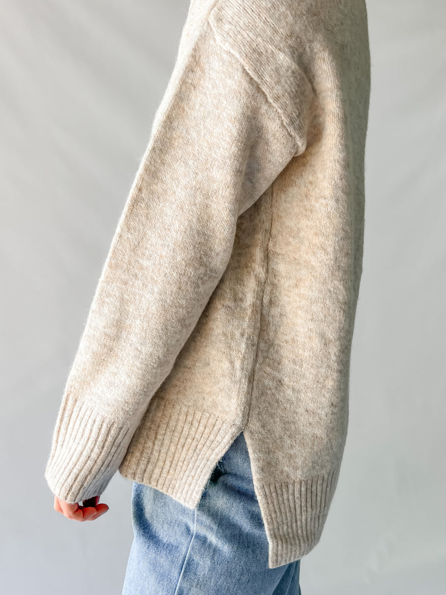 EZRA SWEATER - SPECKLED BEIGE