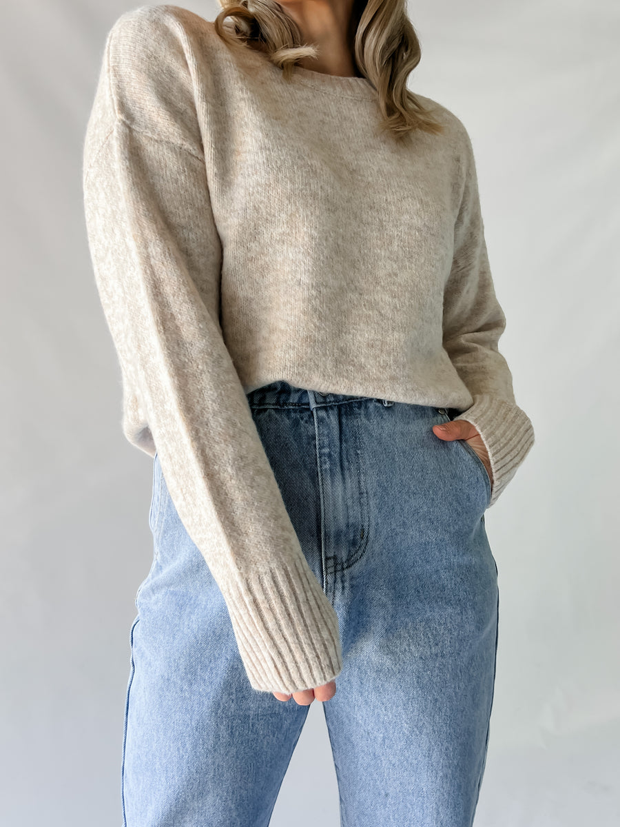 EZRA SWEATER - SPECKLED BEIGE