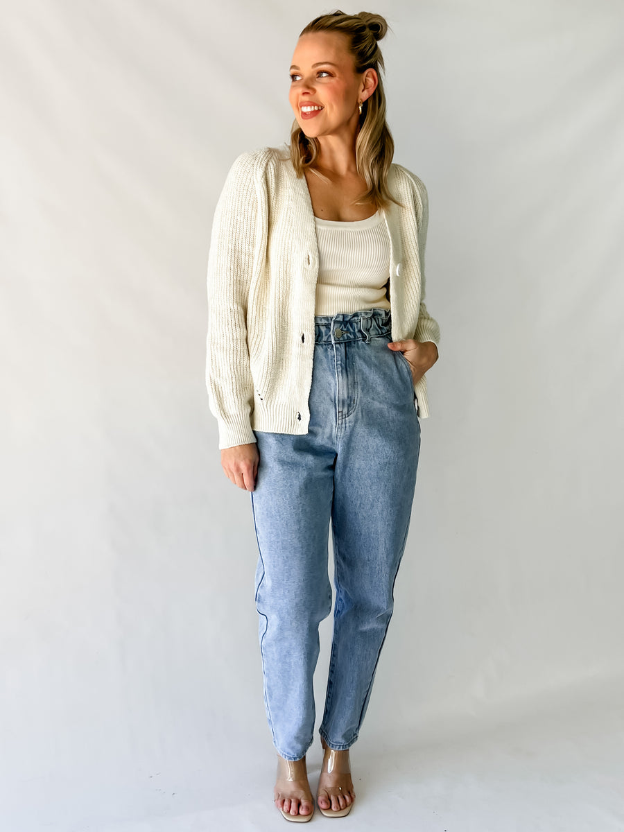 COLBIE CARDIGAN - IVORY