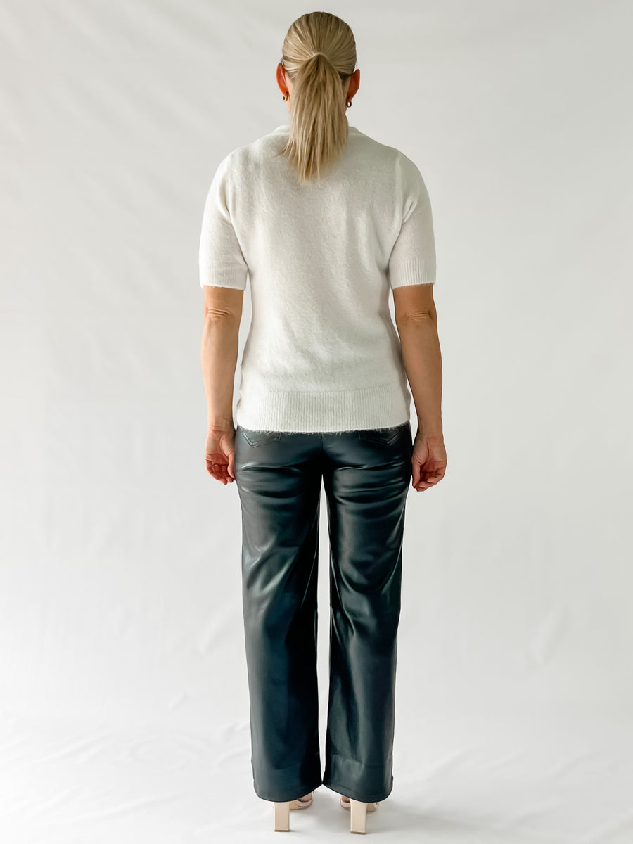 YASMIN KNITTED TEE - WINTER WHITE