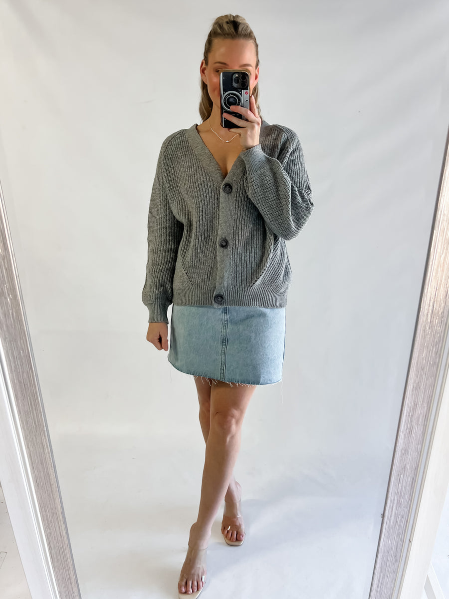 COLBIE CARDIGAN - GREY