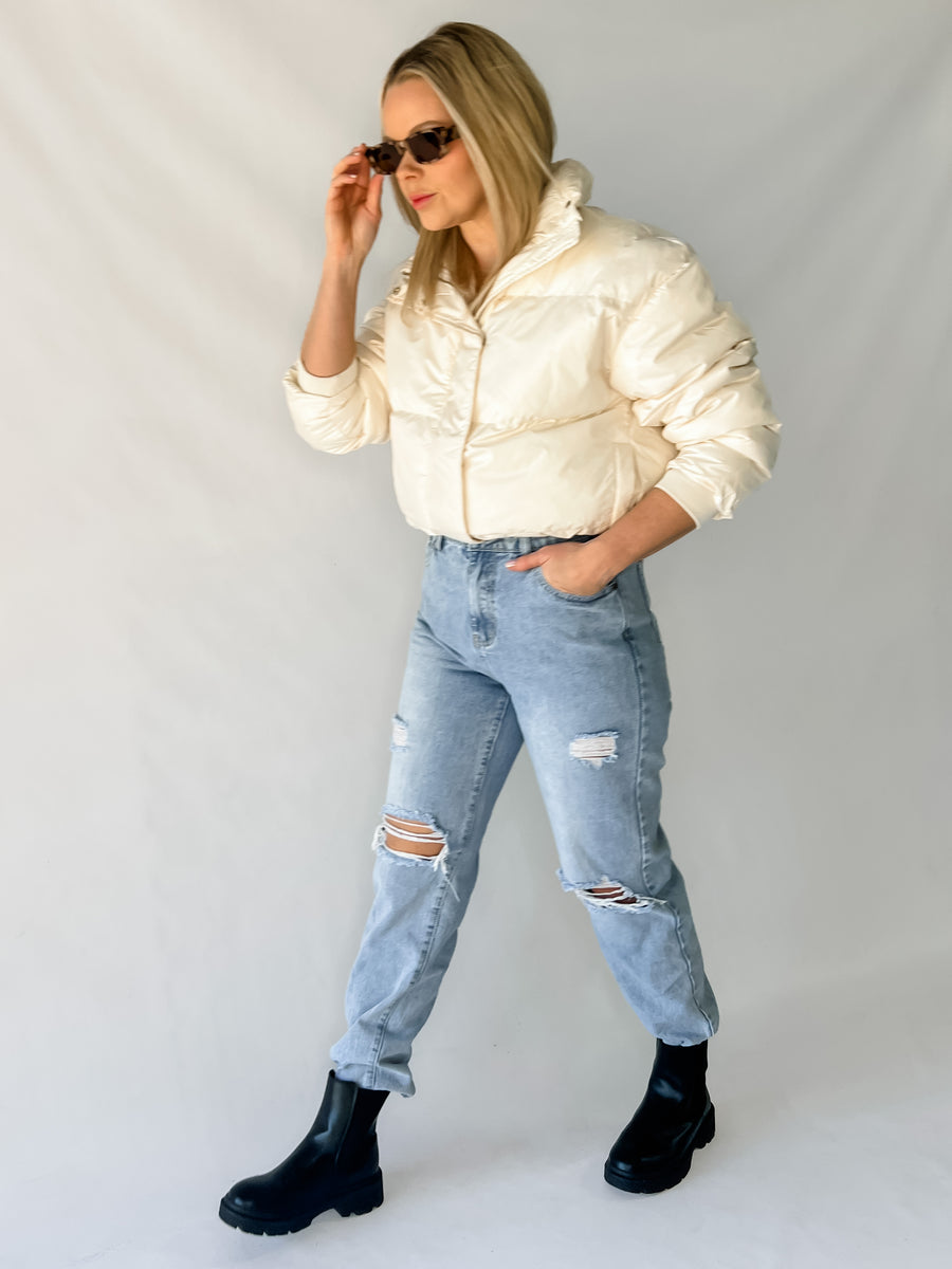 JENNY PUFFER JACKET - CREAM