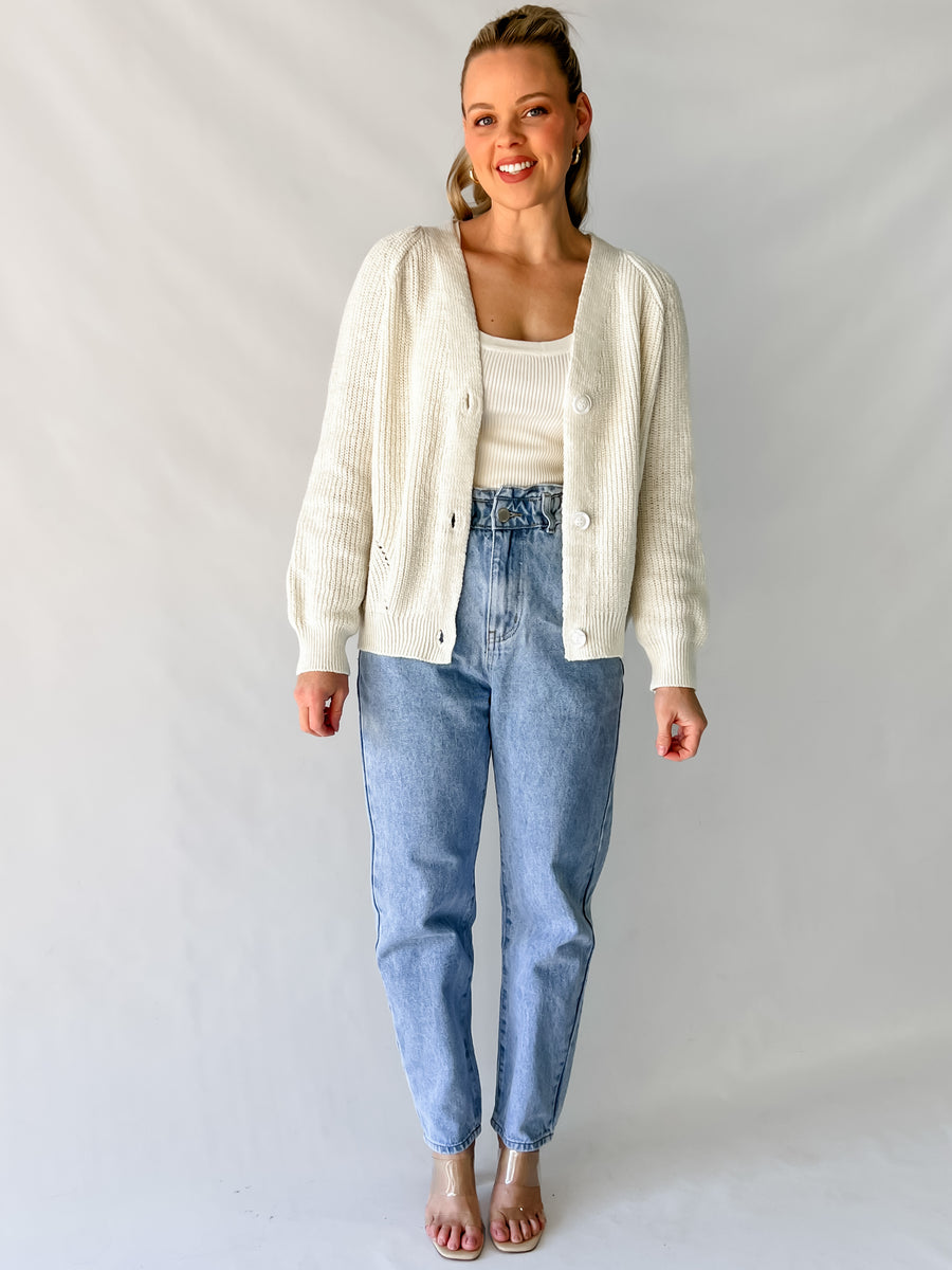 COLBIE CARDIGAN - IVORY